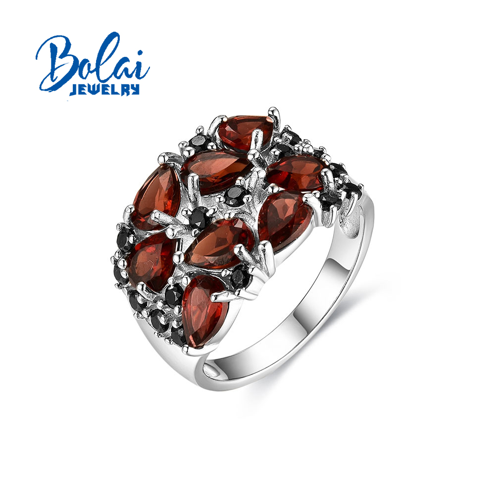 Birthstone Ring Set - 심플한 디자인의 천연 가넷 1월 탄생석
