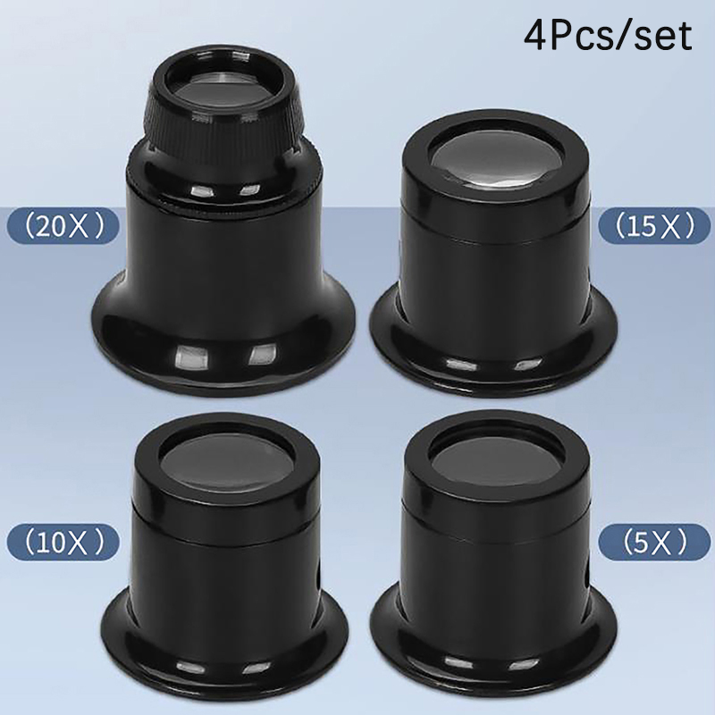 Jewelry Watches Repair - 4개/세트 아이 루페 돋보기 5x/10/15/20x 시계