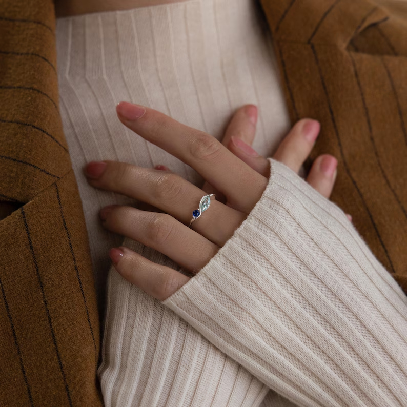 도레미 방수 변색 방지 스테인리스 스틸 맞춤 탄생석 반 - Birthstone Ring Set 리뷰 및 가격