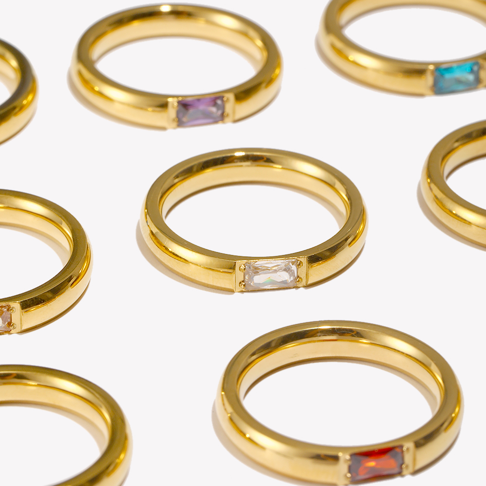 E.B.belle 18K 금도금 반짝이 탄생석 반지,  - Birthstone Ring Set 리뷰 및 가격