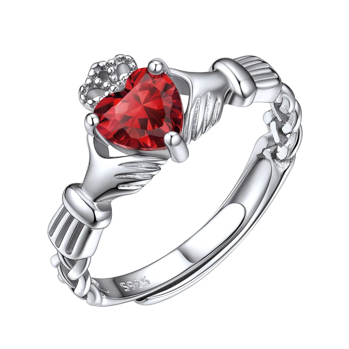 U7 3mm 925 실버 Claddagh 반지 심장 탄 - Birthstone Ring Set 리뷰 및 가격