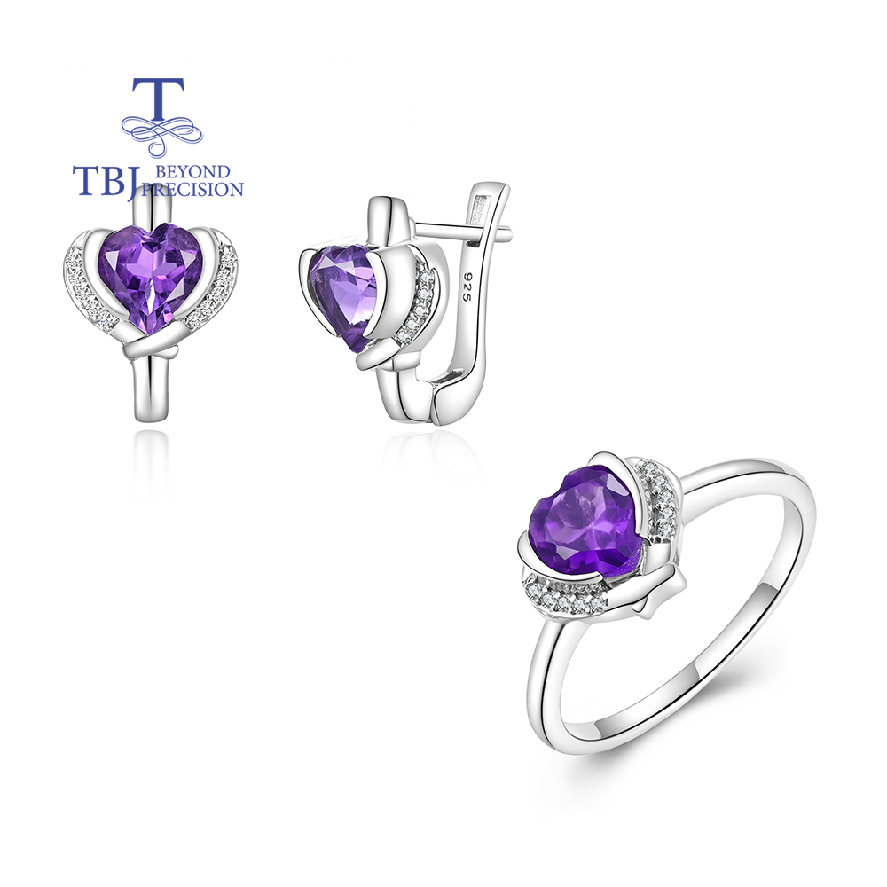 트렌디 디자이너 실버 반지 & 귀걸이 세트 여성 및 소 - Birthstone Ring Set 리뷰 및 가격