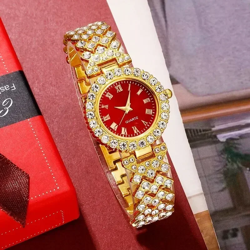 골든 럭셔리 시계 여성 반지 목걸이 귀걸이 라인스톤 패 - Mystery Jewelry Jar Watches 리뷰 및 가격