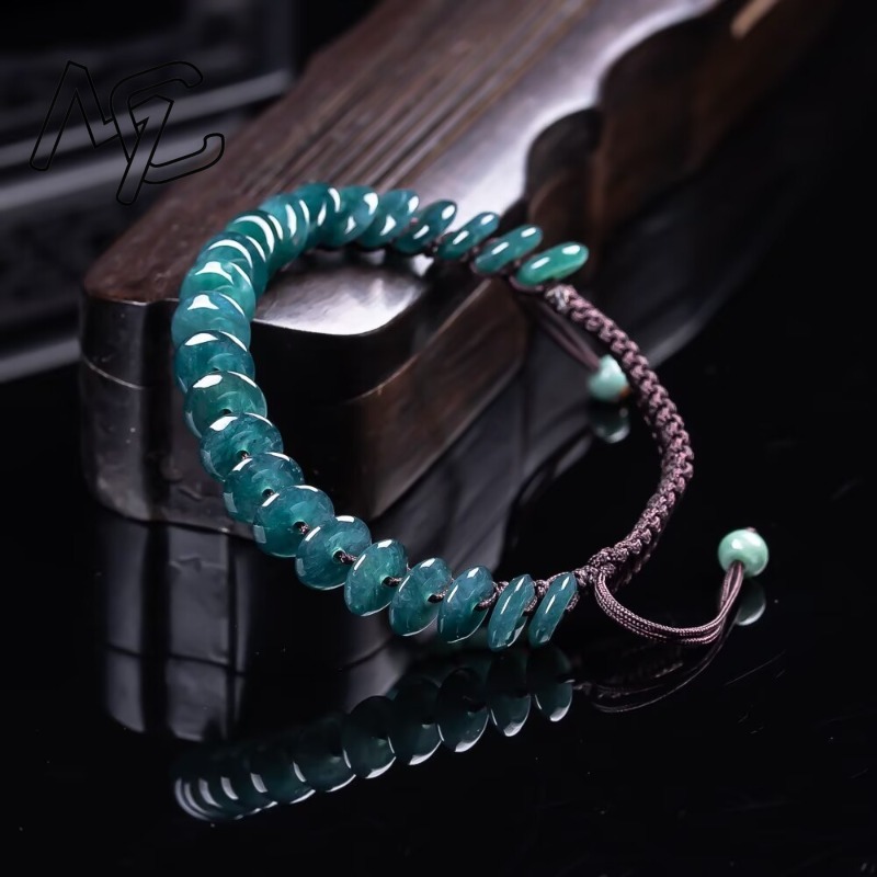 천연 진짜 에메랄드 블루 워터 아바커스 비즈 팔찌 미얀 - Jewelry & Watches Vitopoulos Reviews 리뷰 및 가격