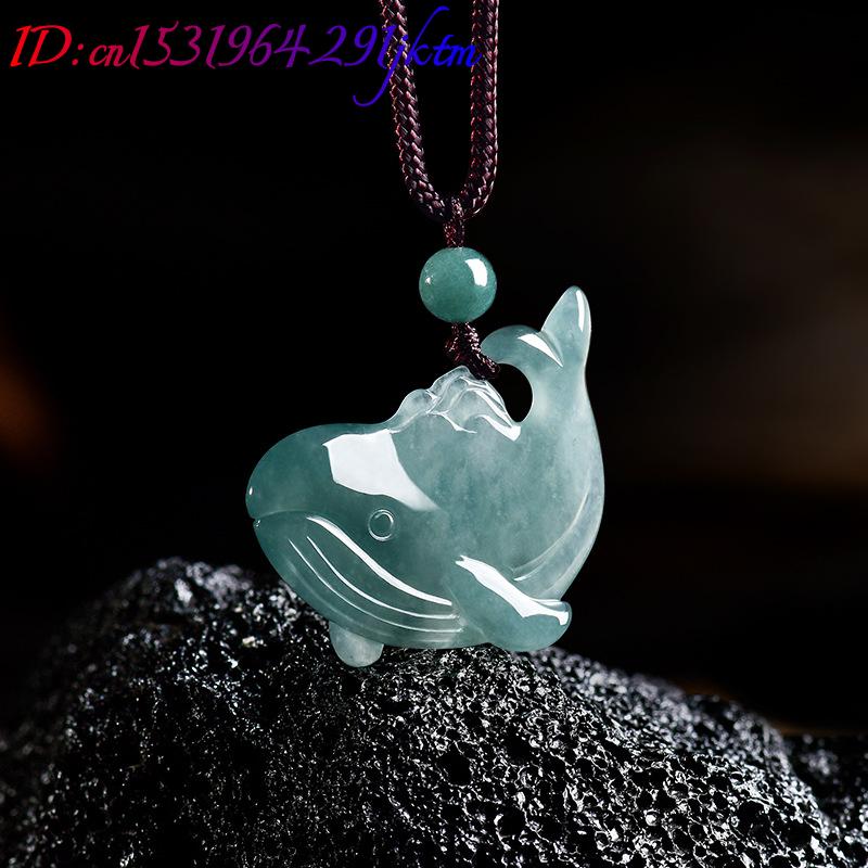 천연 버마산 비취 고래 펜던트 목걸이 액세서리 진짜 옥 - Jewelry & Watches Sp Z Oo Opinie 리뷰 및 가격