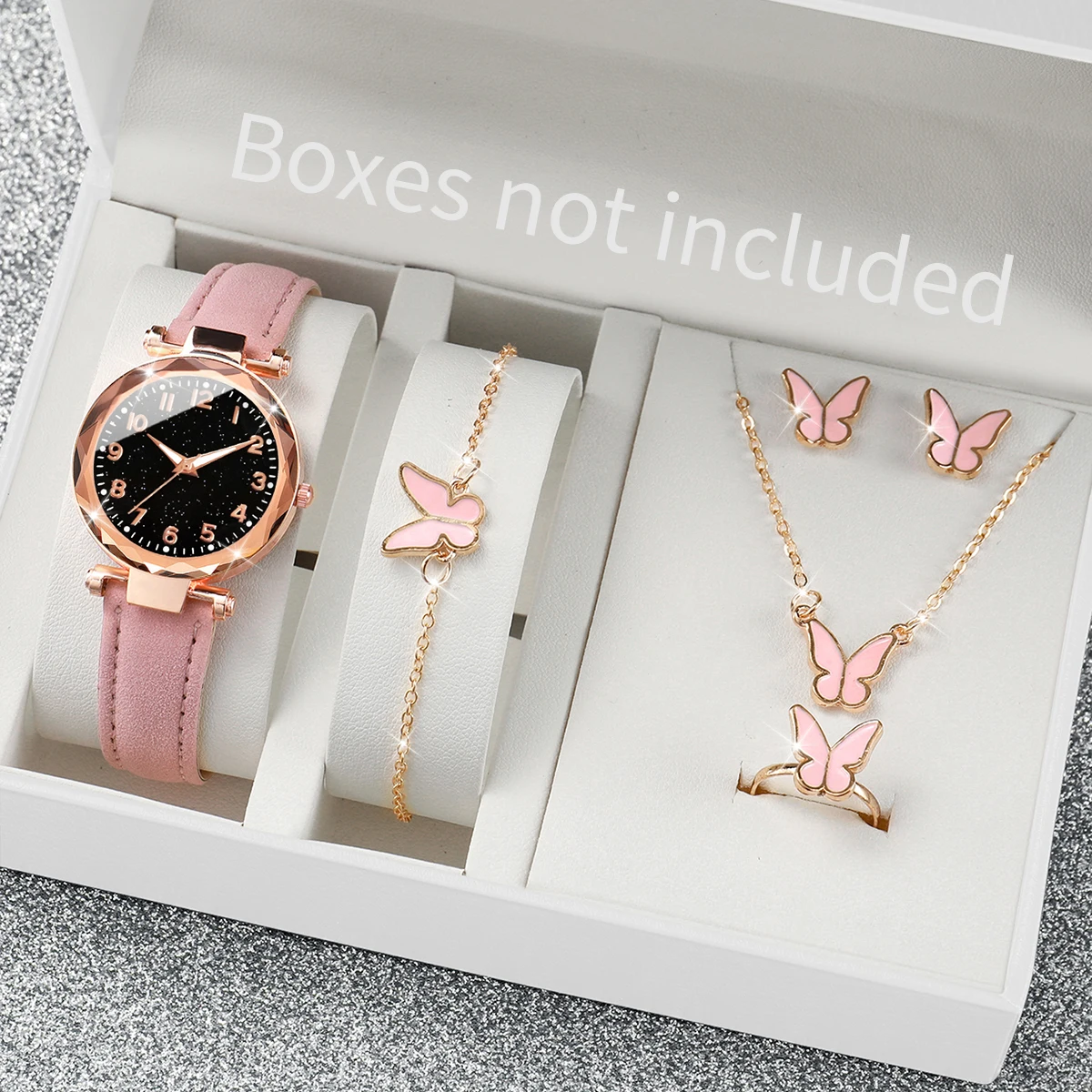 5/6PCS 패션 여성 시계 캐주얼 가죽 밴드 쿼츠 시 - Mystery Jewelry Jar Watches 리뷰 및 가격