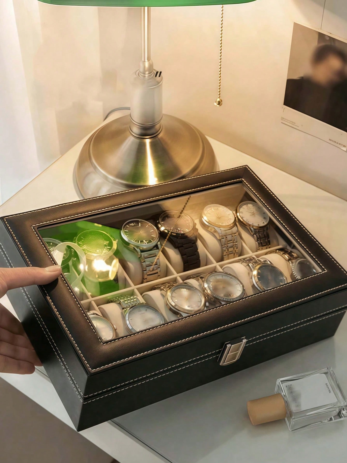 잠금장치가 있는 가죽 시계 상자, 대용량 시계 진열 케 - Mystery Jewelry Jar Watches 리뷰 및 가격
