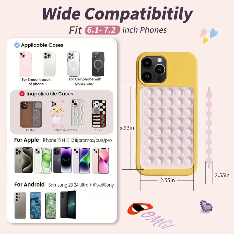 2팩 실리콘 흡착식 휴대폰 거치대 – 각도 조절 가능, - Watches & Jewelry Repair Center 리뷰 및 가격