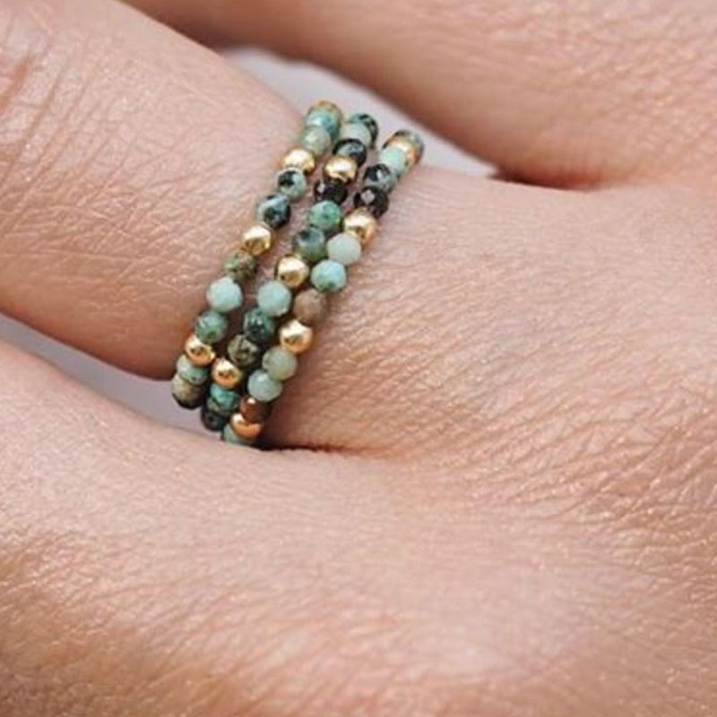 크리스탈 링 쌓을 수 있는 비드 보호 탄생석 체인 링 - Birthstone Ring Set 리뷰 및 가격