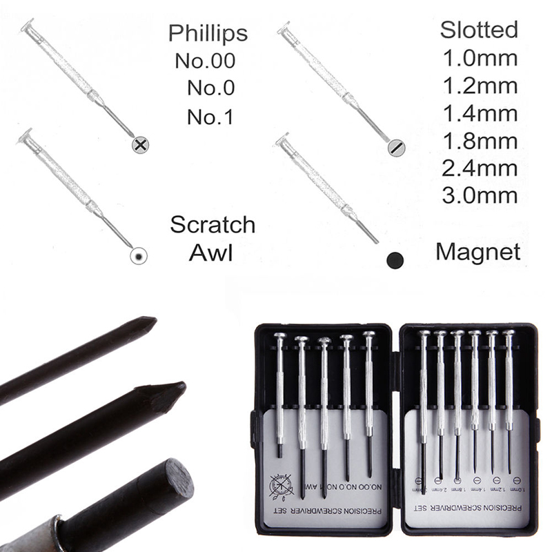 품질 11 개/대 마이크로 정밀 드라이버 세트 시계 보 - Jewelry Watches Repair 리뷰 및 가격